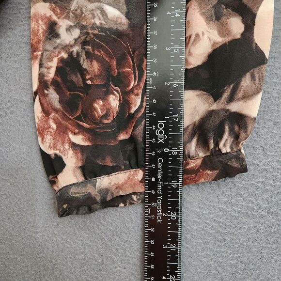 Torrid Floral Georgette Top Women Plus 3X Romantic Bow Tie Blouse Boho Fall - Picture 11 of 11